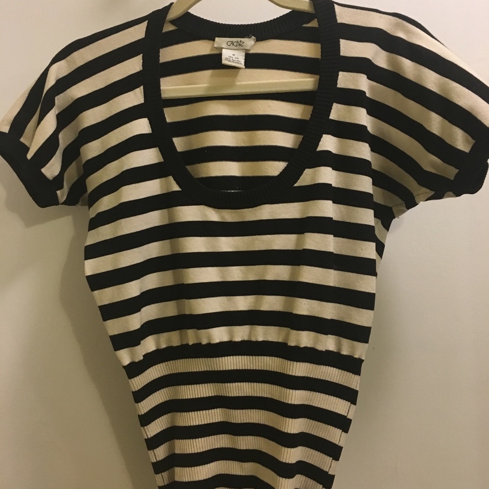 Striped crop sweater